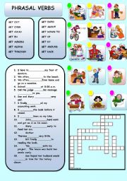 English Worksheet: PHRASAL VERBS WITH GET