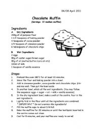 Recipe - Chocolate Muffin