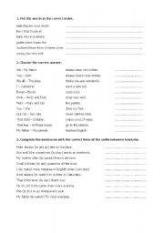 Present Simple Worksheet