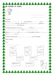 English Worksheet: Letter to Santa