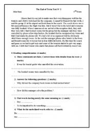 English Worksheet: exam n2 reading comprehension part