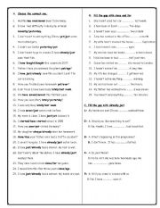 English Worksheet: Present Perfect Tense