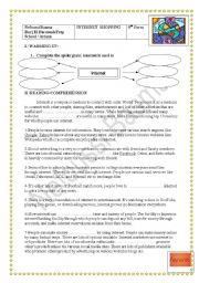 English Worksheet: internet shopping