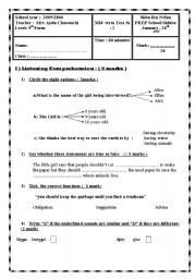 English Worksheet: test