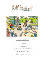 English Worksheet: KIDS PRACTICE