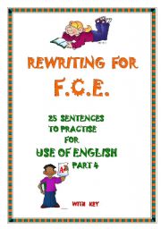 English Worksheet: First Certificate - Use of English part 4