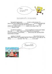 English worksheet: Spongebobs biography