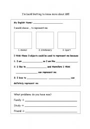 English worksheet: Self-introduction