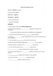 English Worksheet: Used to, be used to, get used to