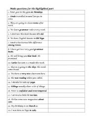 English Worksheet: Making questions