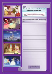 English Worksheet: Cinderella ( Part one 1 )