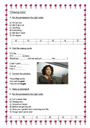 English Worksheet: Song 