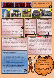 English Worksheet: homes in the UK