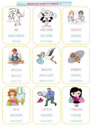 English Worksheet: Irregular verbs flashcards