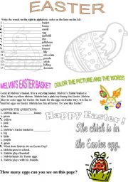 English Worksheet: Easter