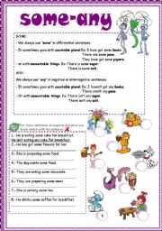 English Worksheet: Some or any exercise