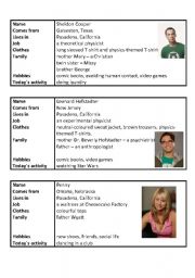 English Worksheet: Role play The Big Bang Theory