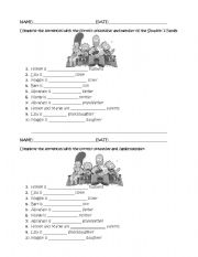 English Worksheet: POSSESSIVES  AND FAMILY