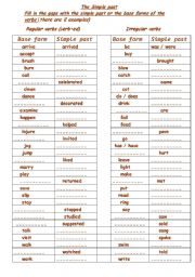 English Worksheet: The simple past