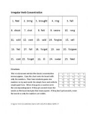 Irregular Verb Concentration