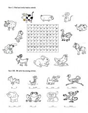 English Worksheet: Animals