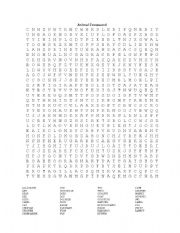 Animals Word Search