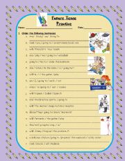 English Worksheet: Future Tense Practice