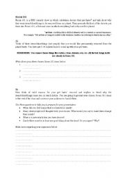 English Worksheet: Room 101