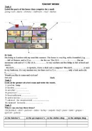 English Worksheet: market day