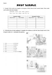 English Worksheet: Past simple