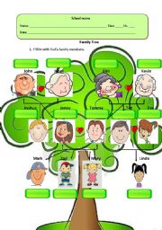 English Worksheet: Tod�s family tree