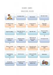 English Worksheet: Passive Voice Board Game 