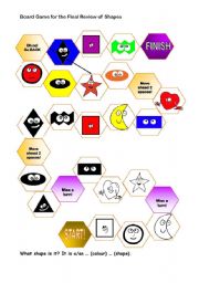 Board Game for the Final Review of Shapes 