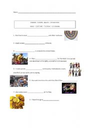 English worksheet: Mardi Gras Vocabulary