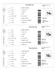 English Worksheet: Boarding Pass