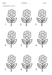 English worksheet: colours: listening test