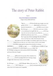 English Worksheet: The story of Peter Rabbit part II-Past Simple