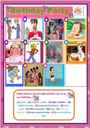 English Worksheet: birthday