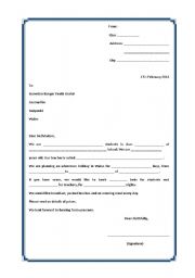 English Worksheet: A letter of request