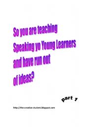 English worksheet: SPEAKING for Young Learners. COMPARATIVES