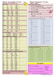 New basic regular_irregular verbs grid 