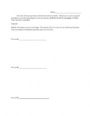 English worksheet: Conversation with the Past Tense