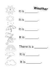 English Worksheet: How is the weather?