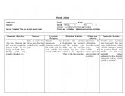 English Worksheet: Week plan instructions