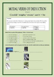 Modal verbs of deduction