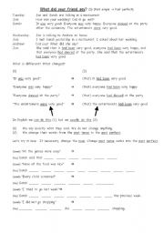 English Worksheet: Reported Speech Simple Starter (2)