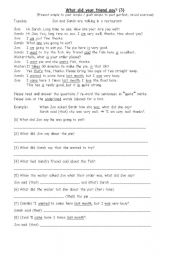 English Worksheet: Reported Speech Simple Starter (3)