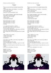 English worksheet: Crazy - Gnarls Barkley