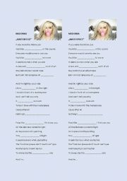 English worksheet: Madonna - Masterpiece (musical dictation)