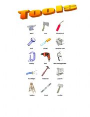 English Worksheet: Tools